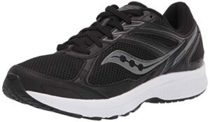 saucony men's core cohesion 14 road running shoe, black/white, 11.5 wide