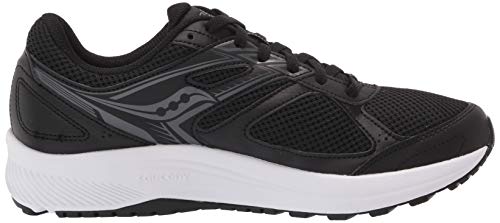 Saucony Men's Core Cohesion 14 Road Running Shoe, Black/White, 11.5 Wide