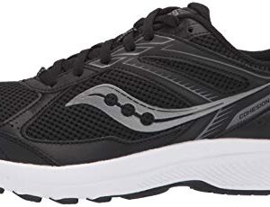 Saucony Men's Core Cohesion 14 Road Running Shoe, Black/White, 11.5 Wide