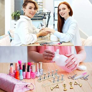 2 Set Acrylic Nail Practice Stand Magnetic Nail Tip Art Display Stand Holder Manicure Tool with Reusable Adhesive Putty Clay for Home Salon Makeup