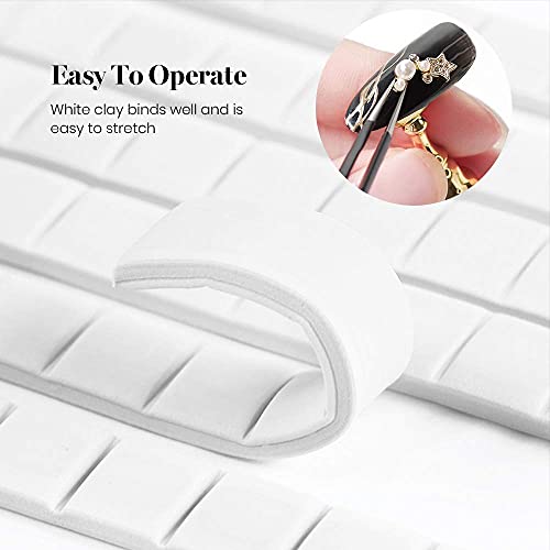 2 Set Acrylic Nail Practice Stand Magnetic Nail Tip Art Display Stand Holder Manicure Tool with Reusable Adhesive Putty Clay for Home Salon Makeup