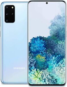 samsung galaxy s20+ plus 5g factory unlocked android cell phone sm-g986u us version | 128gb | fingerprint id & facial recognition | long-lasting battery (cloud blue, 128gb)