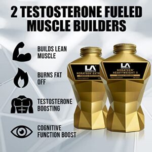 LA Muscle The Norateen Combo II (1 Month Supply) - Extreme Muscle Building Supplement Veggie Vegan Pills