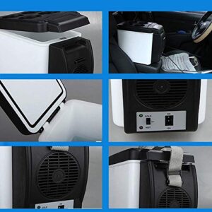 Mini Fridge 6L Portable CounterTop Fridge Quiet InVehicle Compact Refrigerators Car Compact Refrigerator | Low Energy，4 Bottles of Drinks Can Be Placed On The Top Table Top Fridge (Color : White) MZ