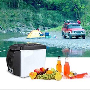 Mini Fridge 6L Portable CounterTop Fridge Quiet InVehicle Compact Refrigerators Car Compact Refrigerator | Low Energy，4 Bottles of Drinks Can Be Placed On The Top Table Top Fridge (Color : White) MZ