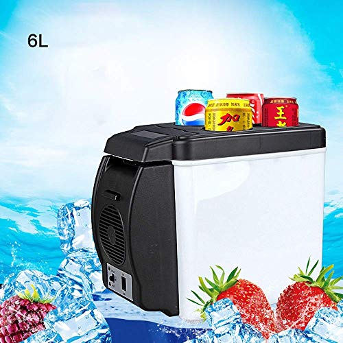 Mini Fridge 6L Portable CounterTop Fridge Quiet InVehicle Compact Refrigerators Car Compact Refrigerator | Low Energy，4 Bottles of Drinks Can Be Placed On The Top Table Top Fridge (Color : White) MZ