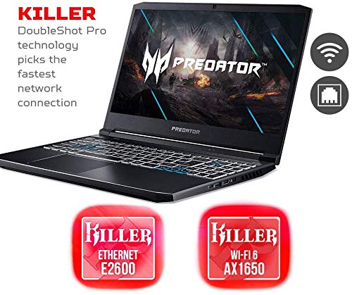 Acer Predator Helios 300 Gaming Laptop, i7-10750H, 15.6" FHD 144Hz IPS Display, WiFi 6, RGB Backlit Keyboard, HD Webcam, USB-C, HDMI, NVIDIA GeForce RTX 2060 6GB, Win 10 (32GB RAM | 1TB PCIe SSD)