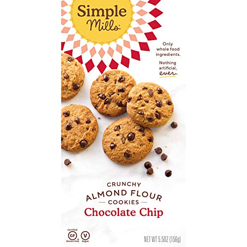 Simple Mills Almond Flour Chocolate Chip Cookies, Gluten Free and Delicious Crunchy Cookies, Organic Coconut Oil, 3 Count (Packaging May Vary) & Almond Flour Baking Mix, Gluten Free Vanilla Cake Mix