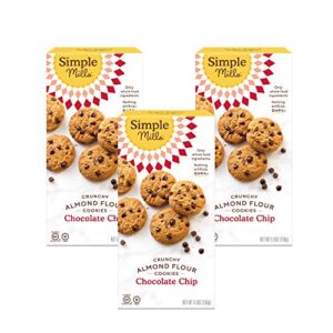 Simple Mills Almond Flour Chocolate Chip Cookies, Gluten Free and Delicious Crunchy Cookies, Organic Coconut Oil, 3 Count (Packaging May Vary) & Almond Flour Baking Mix, Gluten Free Vanilla Cake Mix