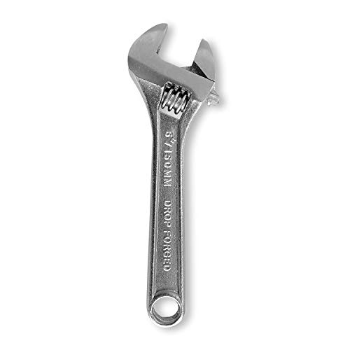 Rely+ 6-Inch Adjustable Wrench, Drop Forged, Heat Treated, Chrome Vanadium Steel