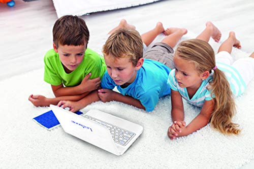 LEXiBOOK JC598i1_01 Educational and Bilingual Laptop French/English-Toy for Children with 124 Activities to Learn Mathematics, Dactylography, Logic, Clock Reading, Play Games and Music