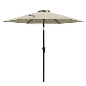c-hopetree 7.5 ft outdoor patio market table umbrella with tilt, taupe