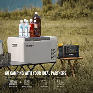 BougeRV 12 Volt Refrigerator 12V Car Fridge 23 Quart Portable Freezer Compressor Cooler 12/24V DC 110~240 Volt AC for Truck Van RV Camper SUV Boat Travel Camping Road Trips Tailgating -7℉~50℉