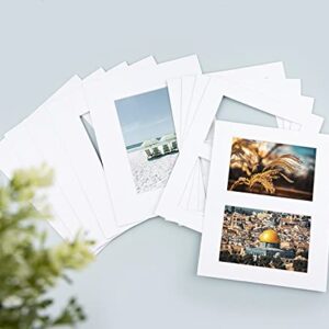 Golden State Art, Pack of 10 White Picture Mats, 5 Pcs 8x10 Mats for 5x7 Photos and 5 Pcs 8x10 Mat for 2 4x6 Photos - Bevel Cut, White Core - Great for Pictures, Photos, Frames, Artworks, Prints