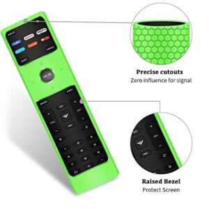 2 Pack Silicone Protective Case Cover for New XRT136 Vizio Smart LCD LED TV Remote Control,Shockproof XRT136 Vizio Remote Replacement Case,Soft Durable Remote Bumper Back Covers-Glowblue+Glowgreen