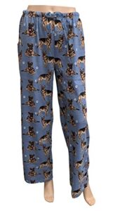 german shepherd pajama pants – cotton blend - all season - comfort fit lounge pants for women and men – german shepherd gifts