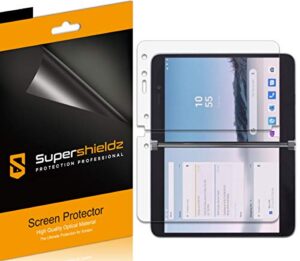 supershieldz (3 pack) designed for microsoft surface duo screen protector, (3 left screen and 3 right screen) high definition clear shield (pet)