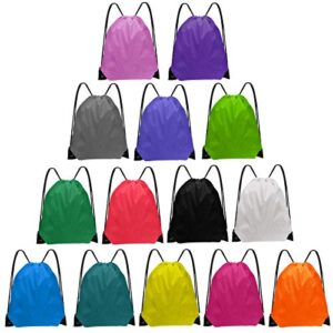 grneric drawstring bags bulk 14 pcs drawstring backpack bulk cinch bag sackpack for men women gym 14 colors