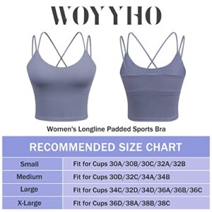 Women's Longline Sports Bra Pack Padded Yoga Tank Top Workout Fitness Running Camisole Crop Top