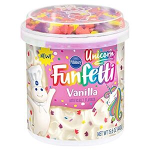 pillsbury funfetti unicorn vanilla frosting, 15.6-ounce (pack of 8)