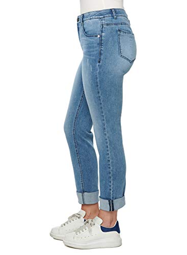 Democracy Women's Ab Solution Girlfriend Jean, Blue, 10