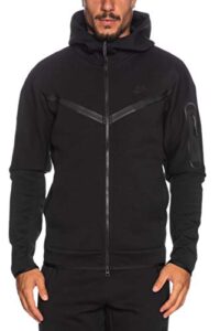 nike sportswear tech fleece men's full-zip hoodie (x-large, black)