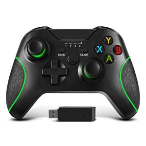 zamia wireless controller for xbox one, enhanced gamepad 2.4ghz game controller compatible with xbox one/one s/one x/series x/s/elite/pc with built-in dual vibration/6-axis motion sensor (black)
