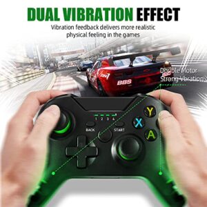 Zamia Wireless Controller for Xbox One, Enhanced Gamepad 2.4GHZ Game Controller Compatible with Xbox One/One S/One X/Series X/S/Elite/PC with Built-in Dual Vibration/6-Axis Motion Sensor (Black)