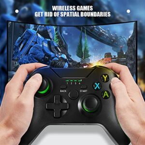 Zamia Wireless Controller for Xbox One, Enhanced Gamepad 2.4GHZ Game Controller Compatible with Xbox One/One S/One X/Series X/S/Elite/PC with Built-in Dual Vibration/6-Axis Motion Sensor (Black)