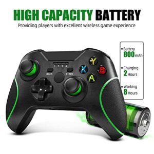 Zamia Wireless Controller for Xbox One, Enhanced Gamepad 2.4GHZ Game Controller Compatible with Xbox One/One S/One X/Series X/S/Elite/PC with Built-in Dual Vibration/6-Axis Motion Sensor (Black)