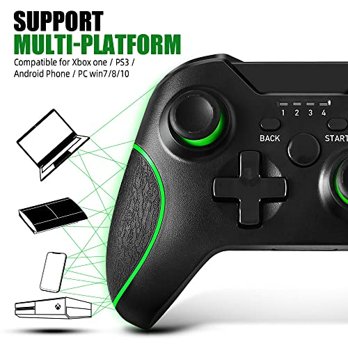 Zamia Wireless Controller for Xbox One, Enhanced Gamepad 2.4GHZ Game Controller Compatible with Xbox One/One S/One X/Series X/S/Elite/PC with Built-in Dual Vibration/6-Axis Motion Sensor (Black)