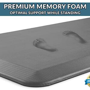 ComfiLife Anti Fatigue Floor Mat – 3/4 Inch Thick Perfect Kitchen Mat, Standing Desk Mat – Comfort at Home, Office, Garage – Durable – Stain Resistant – Non-Slip Bottom (20" x 39", Charcoal)