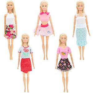 SOTOGO 110 Pieces Doll Clothes and Accessories for 11.5 Inch Girl Doll Different Occasions Include 20 Pieces Handmade Doll Outfits Fashion Doll Dresses Party Doll Gowns and 90 Pieces Doll Accessories