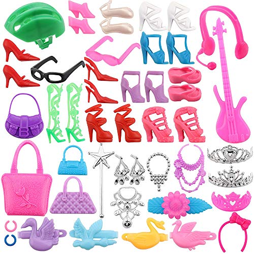 SOTOGO 110 Pieces Doll Clothes and Accessories for 11.5 Inch Girl Doll Different Occasions Include 20 Pieces Handmade Doll Outfits Fashion Doll Dresses Party Doll Gowns and 90 Pieces Doll Accessories