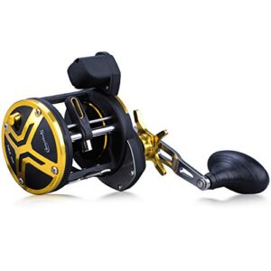 Sougayilang Line Counter Fishing Reel Conventional Level Wind Trolling Reels-TRA 30L