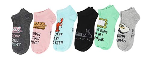 Hyp Friends Television Series Juniors/Womens 6 Pack Ankle Socks