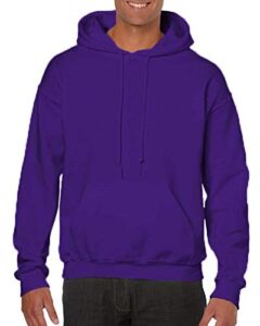 gildan men's heavy blend fleece hooded sweatshirt g18500 (small, purple)