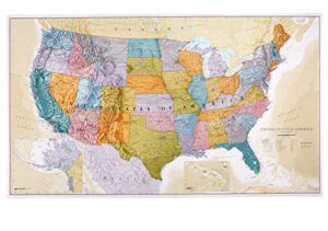 maps international giant classic usa mega-map - map of the united states poster - front lamination - 46 x 80