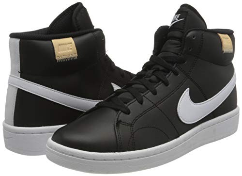 NIKE Men's Court Royale 2 MID Tennis Shoe, Black White Onyx, 8