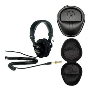 sony mdr7506 professional large diaphragm headphone with knox gear hard shell headphone case bundle (2 items)