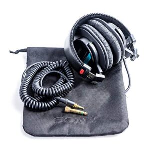 Sony MDR7506 Professional Large Diaphragm Headphone with Knox Gear Hard Shell Headphone Case Bundle (2 Items)