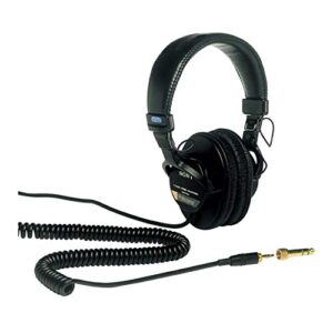 Sony MDR7506 Professional Large Diaphragm Headphone with Knox Gear Hard Shell Headphone Case Bundle (2 Items)