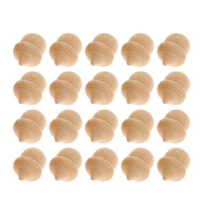 30 pcs wooden acorns unfinished wood acorn wood craft for diy crafts painting art projects home decor