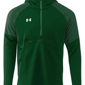 Under Armour Men's Anorak Qualifier Fleece 1/2 Zip Pullover, Mens Sweatshirt Mens Hoodie ColdGear - Forest Green Medium