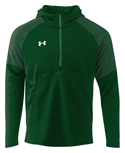 Under Armour Men's Anorak Qualifier Fleece 1/2 Zip Pullover, Mens Sweatshirt Mens Hoodie ColdGear - Forest Green Medium