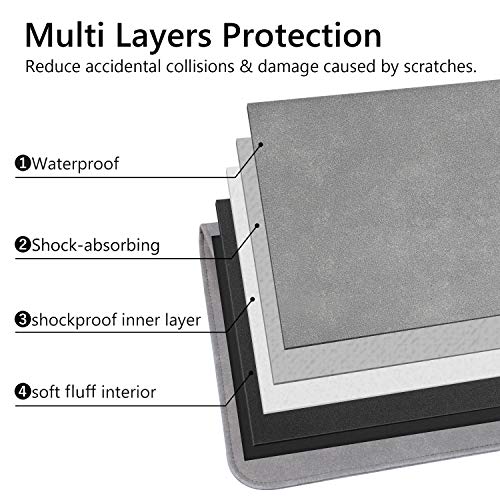 TOWOOZ Macbook Air M2 Sleeve Waterproof Thin Laptop Sleeve Case Compatible with 2022 M2 Chip MacBook Air 13.6 Inch A2681 / Macbook Air 13-13.6 Inch/Macbook Pro 13-14 Inch, With Accessory Pouch