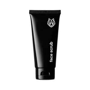 black wolf- men’s face scrub - 3 fl oz - walnut shells and bamboo stem exfoliate and smooth your skin- hydrating sugar technology blend helps moisturize your skin, for all skin types