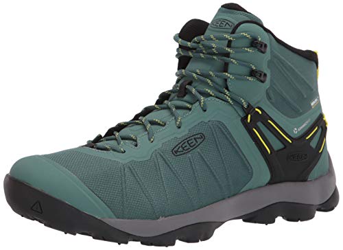 KEEN Men's Venture Mid Height Waterproof Hiking Boots, Blue Spruce/Evening Primrose, 14