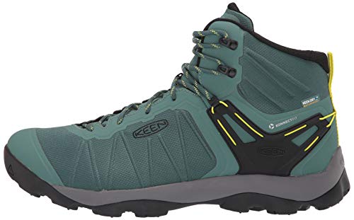 KEEN Men's Venture Mid Height Waterproof Hiking Boots, Blue Spruce/Evening Primrose, 14