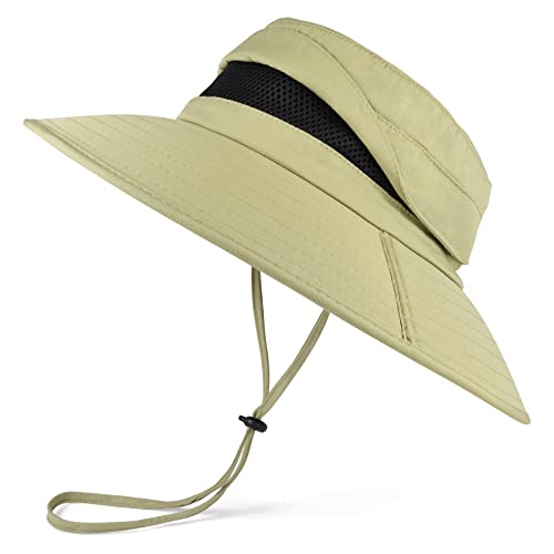 EINSKEY Men's Sun Hat, Rain Waterproof UV Protection Wide Brim Bucket Hat for Beach Travel Golf Safari Garden Fishing Hiking